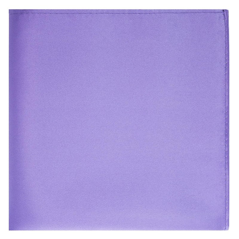 KissTies Lavender Purple Iris Pocket Square Mens Satin Handkerchief + Gift Box - Image 2
